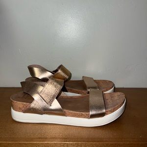 A New Day Women's Marin Ankle Strap Sandals Rose Gold Sz 8 1/2